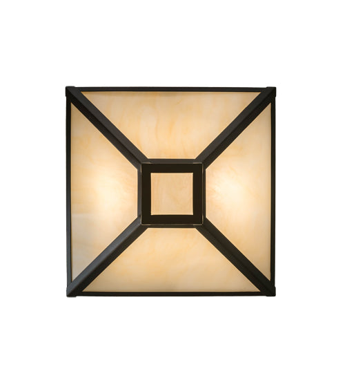 Meyda Lighting Whitewing 26" 2-Light Timeless Bronze Inverted Pendant Light With Sahara Taupe Idalight Shade Glass