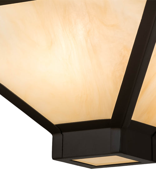 Meyda Lighting Whitewing 26" 2-Light Timeless Bronze Inverted Pendant Light With Sahara Taupe Idalight Shade Glass
