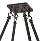 Meyda Lighting Whitewing 26" 2-Light Timeless Bronze Inverted Pendant Light With Sahara Taupe Idalight Shade Glass