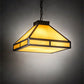 Meyda Lighting Whitewing 26" 2-Light Timeless Bronze Prime Pendant Light With Amber Tawnyrock Idalight Shade