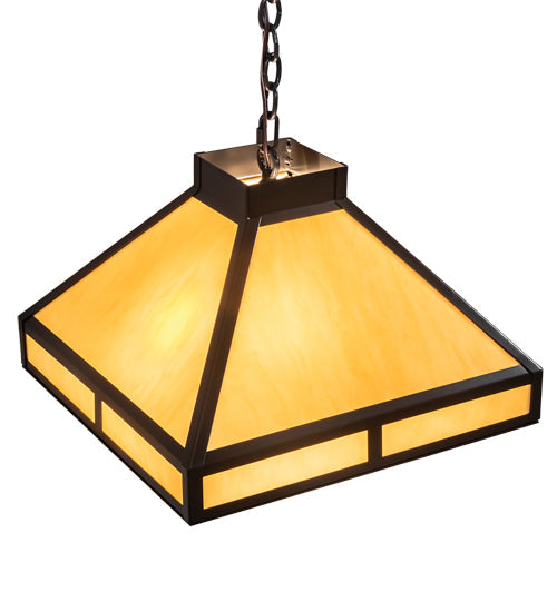 Meyda Lighting Whitewing 26" 2-Light Timeless Bronze Prime Pendant Light With Amber Tawnyrock Idalight Shade