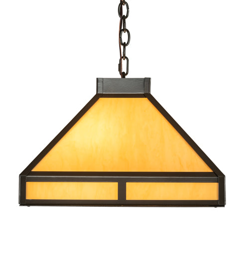 Meyda Lighting Whitewing 26" 2-Light Timeless Bronze Prime Pendant Light With Amber Tawnyrock Idalight Shade