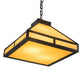 Meyda Lighting Whitewing 26" 2-Light Timeless Bronze Prime Pendant Light With Amber Tawnyrock Idalight Shade