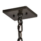 Meyda Lighting Whitewing 26" 2-Light Timeless Bronze Prime Pendant Light With Amber Tawnyrock Idalight Shade