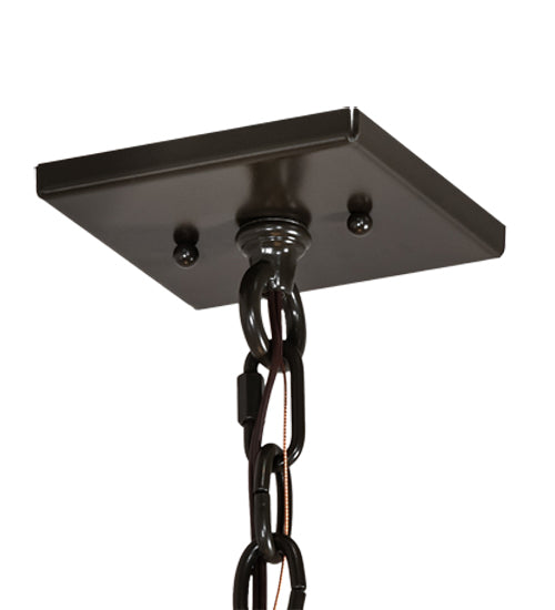 Meyda Lighting Whitewing 26" 2-Light Timeless Bronze Prime Pendant Light With Amber Tawnyrock Idalight Shade