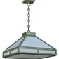 Meyda Lighting Whitewing 26" 4-Light Tarnished Copper Prime Pendant Light With White Art Shade Glass