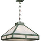 Meyda Lighting Whitewing 26" 4-Light Tarnished Copper Prime Pendant Light With White Art Shade Glass