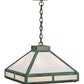 Meyda Lighting Whitewing 26" 4-Light Tarnished Copper Prime Pendant Light With White Art Shade Glass