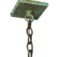 Meyda Lighting Whitewing 26" 4-Light Tarnished Copper Prime Pendant Light With White Art Shade Glass