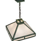 Meyda Lighting Whitewing 26" 4-Light Tarnished Copper Prime Pendant Light With White Art Shade Glass