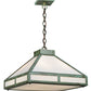 Meyda Lighting Whitewing 26" 4-Light Tarnished Copper Prime Pendant Light With White Art Shade Glass