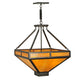 Meyda Lighting Whitewing 26" 4-Light Timeless Bronze Inverted Pendant Light With Amber Shade Glass