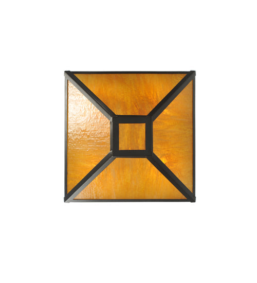 Meyda Lighting Whitewing 26" 4-Light Timeless Bronze Inverted Pendant Light With Amber Shade Glass