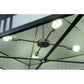 Meyda Lighting Whitewing 36" 4-Light Gray Flush Mount Light With White Shade Glass
