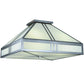 Meyda Lighting Whitewing 36" 4-Light Gray Flush Mount Light With White Shade Glass