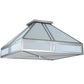 Meyda Lighting Whitewing 36" 4-Light Gray Flush Mount Light With White Shade Glass