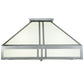 Meyda Lighting Whitewing 36" 4-Light Gray Flush Mount Light With White Shade Glass