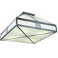Meyda Lighting Whitewing 36" 4-Light Gray Flush Mount Light With White Shade Glass
