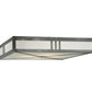 Meyda Lighting Whitewing 36"Sq 4-Light Blackened Pewter Flush Mount Light With White Statuario Idalight Shade