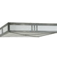 Meyda Lighting Whitewing 36"Sq 4-Light Blackened Pewter Flush Mount Light With White Statuario Idalight Shade