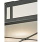 Meyda Lighting Whitewing 36"Sq 4-Light Blackened Pewter Flush Mount Light With White Statuario Idalight Shade