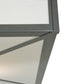 Meyda Lighting Whitewing 36"Sq 4-Light Blackened Pewter Flush Mount Light With White Statuario Idalight Shade