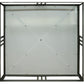 Meyda Lighting Whitewing 36"Sq 4-Light Blackened Pewter Flush Mount Light With White Statuario Idalight Shade