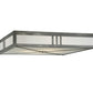 Meyda Lighting Whitewing 36"Sq 4-Light Blackened Pewter Flush Mount Light With White Statuario Idalight Shade
