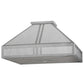 Meyda Lighting Whitewing 51" 4-Light Nickel Flush Mount Light With Whitestone Idalight Shade Glass