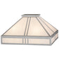 Meyda Lighting Whitewing 51" 4-Light Nickel Flush Mount Light With Whitestone Idalight Shade Glass