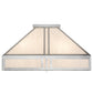 Meyda Lighting Whitewing 51" 4-Light Nickel Flush Mount Light With Whitestone Idalight Shade Glass