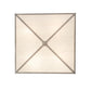 Meyda Lighting Whitewing 51" 4-Light Nickel Flush Mount Light With Whitestone Idalight Shade Glass