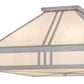 Meyda Lighting Whitewing 51" 4-Light Nickel Flush Mount Light With Whitestone Idalight Shade Glass