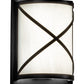 Meyda Lighting Whitewing 6" Fine Textured Black Wall Sconce With White Art Shade Glass