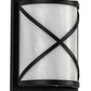 Meyda Lighting Whitewing 6" Fine Textured Black Wall Sconce With White Art Shade Glass