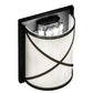 Meyda Lighting Whitewing 6" Fine Textured Black Wall Sconce With White Art Shade Glass