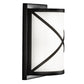 Meyda Lighting Whitewing 6" Fine Textured Black Wall Sconce With White Art Shade Glass