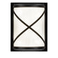 Meyda Lighting Whitewing 6" Fine Textured Black Wall Sconce With White Art Shade Glass