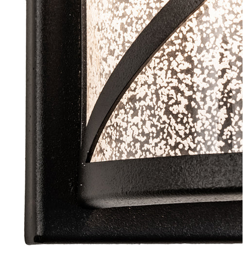 Meyda Lighting Whitewing 6" Textured Black Wall Sconce With Tundra Idalight Shade Glass