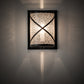 Meyda Lighting Whitewing 6" Textured Black Wall Sconce With Tundra Idalight Shade Glass