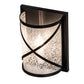 Meyda Lighting Whitewing 6" Textured Black Wall Sconce With Tundra Idalight Shade Glass