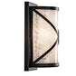 Meyda Lighting Whitewing 6" Textured Black Wall Sconce With Tundra Idalight Shade Glass