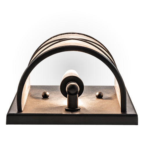 Meyda Lighting Whitewing 6" Textured Black Wall Sconce With Tundra Idalight Shade Glass