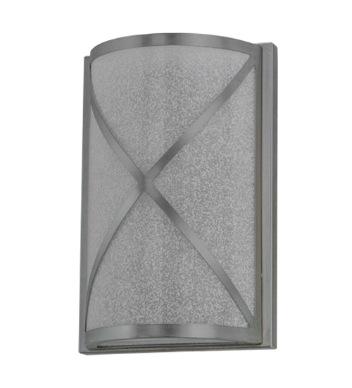 Meyda Lighting Whitewing 8" 2-Light Brushed Nickel Wall Sconce With Tundra Idalight Shade Glass