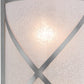 Meyda Lighting Whitewing 8" 2-Light Brushed Nickel Wall Sconce With Tundra Idalight Shade Glass
