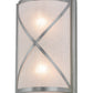 Meyda Lighting Whitewing 8" 2-Light Brushed Nickel Wall Sconce With Tundra Idalight Shade Glass