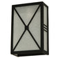 Meyda Lighting Whitewing 8" Blackwash Wall Sconce With Tundra Idalight Shade