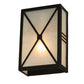 Meyda Lighting Whitewing 8" Blackwash Wall Sconce With Tundra Idalight Shade