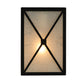 Meyda Lighting Whitewing 8" Blackwash Wall Sconce With Tundra Idalight Shade