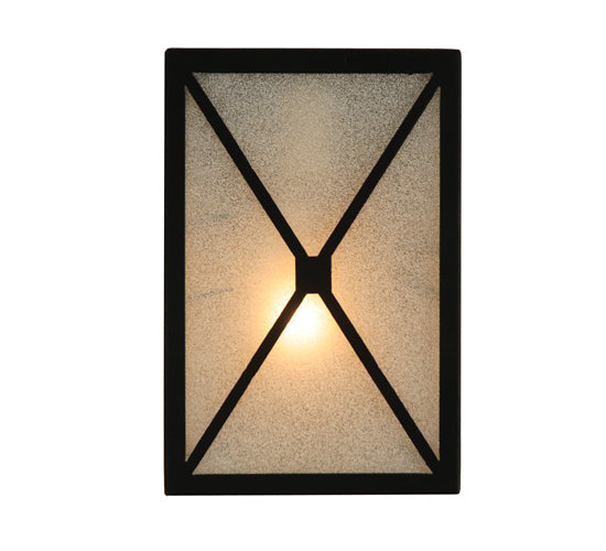 Meyda Lighting Whitewing 8" Blackwash Wall Sconce With Tundra Idalight Shade